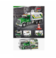 Машина музична ZH 811-10 (18) “Спецтехніка”, на батарейках, парогенератор, звук, підсвітка, масштаб 1:10, інерція, рухомі елементи, помповий механізм, в коробці