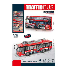 Тролейбус JS 121 (48) звук, підсвітка, механічне відкриття дверей, масштаб 1:16, гумові колеса, інерція, в коробці