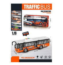 Автобус JS 120 A (48) звук, підсвітка, механічне відкриття дверей, масштаб 1:16, гумові колеса, інерція, в коробці