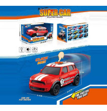 Машина музична E 25-3 (60/2) світло, звук, їздить вперед та назад, гумові колеса, масштаб 1:18, в коробці