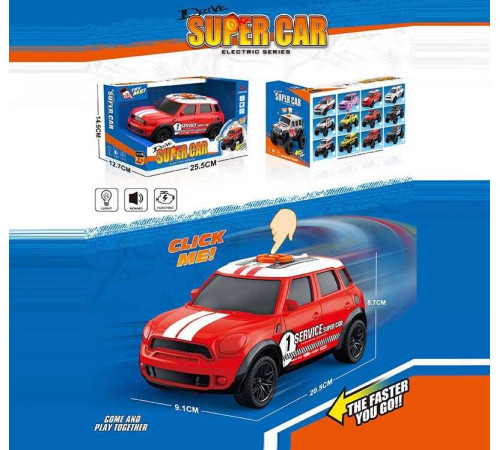 Машина музична E 25-3 (60/2) світло, звук, їздить вперед та назад, гумові колеса, масштаб 1:18, в коробці – в наличии! Купите сейчас у KAZKOVA