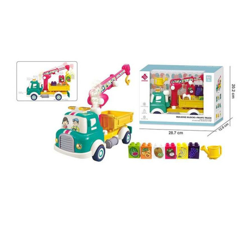 Спецтехніка A 88024 (18) інерція, підсвічування, звуки, парогенерація, рухомі елементи, конструктор, на батарейках, в коробці