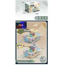 Танк HJ - 678 (108/2) підсвічування, мелодія, рухомі шестерні, автоматичні повороти дула, колеса вільного ходу, в коробці