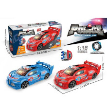 Машинка 12-3 (144/2) 2 види, звуки та мелодії, 3D-підсвічування, колеса вільного ходу, в коробці