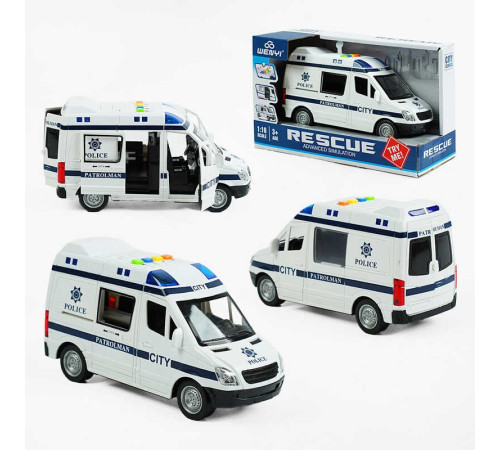 Машина WY 590 F (36) "Поліція", підсвічування, звуки, інерція, в коробці
