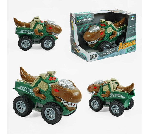 Машина музична SY 200-22 (48/2) "Динозавр", звуки, самостійно їздить, підсвічування, рухає хвостом і щелепою, в коробці – в наличии! Купите сейчас у KAZKOVA