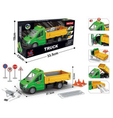 Спецтехніка 666-65 P (24) “Вантажівка”, інерція, звуки, підсвічування, гумові шини, рухливі елементи, в коробці