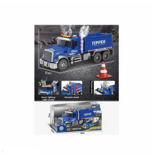 Машина музична ZH 811-2 (18) “Самоскид”, 1:10, інерція, звуки, підсвічування, парогенератор, гумові шини, в коробці