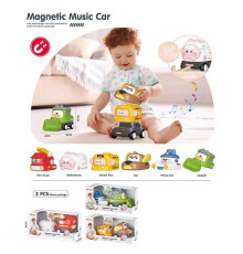 Набір машинок 6217 (36) магнітні машинки, звуки, підсвітка, мелодії, озвучення англійською мовою, інерція, спецтехніка, розмір 168 см, в коробці