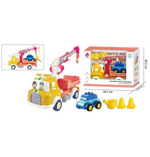 Спецтехніка A 88029 (18) інерція, підсвічування, звуки, парогенерація, рухомі елементи, конструктор, 1 машинка-конструктор, на батарейках, в коробці