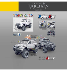 Джип 7745 (80) 3 кольори, “Поліція”, звуки, підсвічування, інерція, гумові шини, на батарейках, відчиняються двері, в пакеті, ВИДАЄТЬСЯ ТІЛЬКИ МІКС ВИДІВ