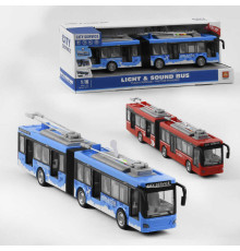 Тролейбус WY 915 A (18) колір Червоний, світло, звук, інерція, в коробці