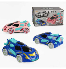 Машинка 5946 B (72/2) 2 кольори, звук, підсвічування, колесо вільного ходу, танцювальні рухи, в коробці