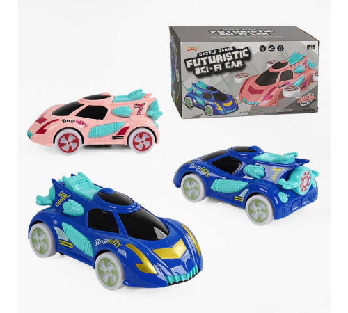 Машинка 5946 B (72/2) 2 кольори, звук, підсвічування, колесо вільного ходу, танцювальні рухи, в коробці