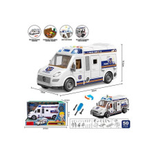 Спецтехніка YW 8088 A (24/2) "Поліція", звуки, підсвічування, інерція, конструктор, викрутка, в коробці