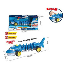 Машинка 765-22 (36/2) “Акула”, звук, підсвічування, гумові колеса, в коробці