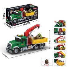 Спецтехніка 666-81 P (18) “Вантажівка”, інерція, звуки, підсвічування, гумові шини, рухливі елементи, помповий кран, в коробці