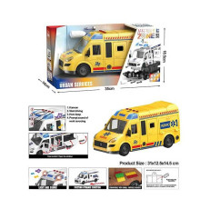 Машинка YW 8088 F (24/2) інкасаторська машина, мелодія, звукові ефекти, підсвічування, інерційний механізм, рухомі деталі, викрутка, насадки, в коробці