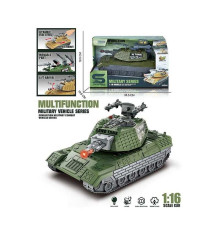 Танк JS 206 (24/2) автоматична вібрація дула, масштаб 1:16, підсвічування, інерція, на батарейках, рухома башта з тріскачкою, в коробці