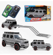 Джип музичний S 977-121 Штрих = 10619 (36/2) СІРИЙ, звук, світло, інерція, машинки в комплекті, в коробці