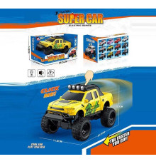 Машина музична E 25-6 (60/2) світло, звук, їздить вперед та назад, гумові колеса, масштаб 1:18, в коробці