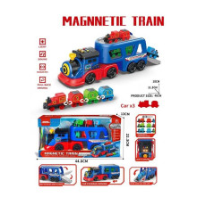 Трейлер JP 588-86 (18) магнітне з'єднання, локомотиви, вагончики, підсвічування, звуки, рухомі елементи, в коробці