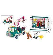 Спецтехніка A 88030 (18) інерція, підсвічування, звуки, парогенерація, рухомі елементи, конструктор, на батарейках, в коробці