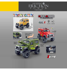 Джип 7752 (100) 3 кольори, звуки, підсвічування, інерція, на батарейках, гумові шини, відчиняються двері, в пакеті, ВИДАЄТЬСЯ ТІЛЬКИ МІКС ВИДІВ