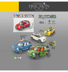 Машинка 7754 (130) 5 кольорів, звуки, мелодія, підсвічування, інерція, на батарейках, гумові шини, відчиняються двері, в пакеті, ВИДАЄТЬСЯ ТІЛЬКИ МІКС ВИДІВ