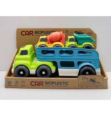 Трейлер 933-674 AM (48) звуки, мелодія, підсвічування, 2 машинки, з біопластику, в коробці