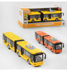 Автобус WY 913 AB (18) 2 кольори, світло, звук, інерція, в коробці