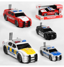 Машина WY 620 A / B / C / D (24) "Службовий транспорт", 4 види, відкривається багажник, підсвічування мигалок, звук сирени, фрази англійською мовою, в коробці, ВИДАЄТЬСЯ ТІЛЬКИ МІКС ВИДІВ