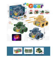 Танк 186-48 J (288/2) 3 види, 1шт., підсвічування, інерція, шестерні, обертається на задніх колесах, стріляє снарядами, у коробці