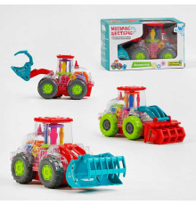 Екскаватор на батарейках 17095 (48) "WToys", ОЗВУЧУВАННЯ УКРАЇНСЬКОЮ МОВОЮ, 2 види, шестерні, пісня, підсвічування, автоматичний рух, в коробці
