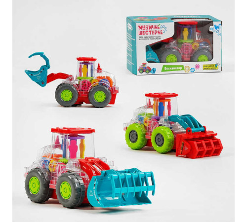 Екскаватор на батарейках 17095 (48) "WToys", ОЗВУЧУВАННЯ УКРАЇНСЬКОЮ МОВОЮ, 2 види, шестерні, пісня, підсвічування, автоматичний рух, в коробці – в наличии! Купите сейчас у KAZKOVA