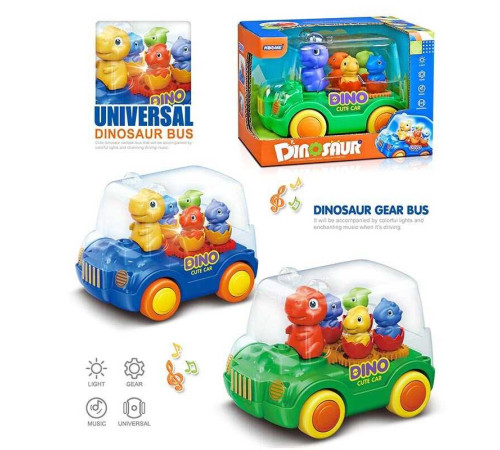 Музична машинка M 07 A (72) 2 кольори, звук, мелодія, підсвічування, обертаються шестерні, колесо вільного ходу, в коробці