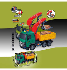 Машина музична 687-61 A (24/2) 2 види, "Вантажівка", підсвічування, звукові ефекти, інерційний механізм, рухомі деталі, в коробці