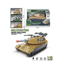 Танк JS 206 A (24/2) автоматична вібрація дула, масштаб 1:16, підсвічування, інерція, на батарейках, рухома башта з тріскачкою, в коробці