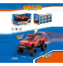 Машина музична E 25-7 (60/2) світло, звук, їздить вперед та назад, гумові колеса, масштаб 1:18, в коробці