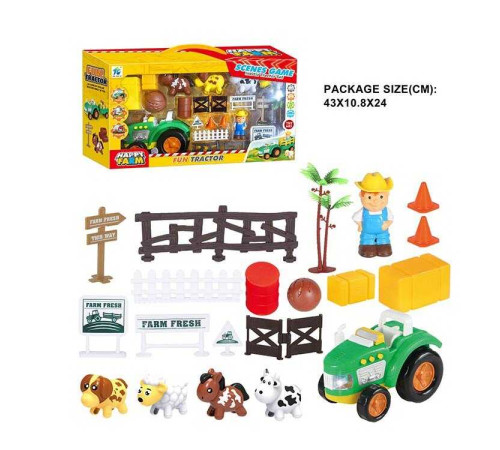 Трактор 500-756 (24) підсвічування, звук, тварини, фермер, аксесуари, в коробці – в наличии! Купите сейчас у KAZKOVA