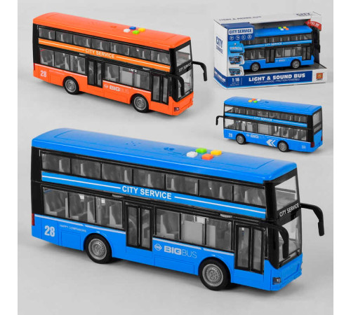 Автобус WY 912 AB (24) 2 види, інерція, світло, звук, в коробці