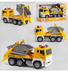 Спецтехніка WY 821 C (18) "Самоскид", підсвічування, звуки, помповий механізм, інерція, в коробці