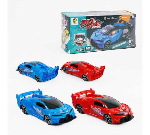 Машинка 112-2 (144/2) 2 кольори, звуки та мелодії, 3D-підсвічування, колеса вільного ходу, в коробці