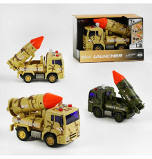 Машина військова WY 440 C /441 C (36) 2 види, масштаб 1:20, звуки, підсвічування, інерція, рухомі елементи, в коробці