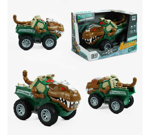 Машина музична SY 200-25 (48/2) "Динозавр", звуки, самостійно їздить, підсвічування, рухає хвостом і щелепою, в коробці – в наличии! Купите сейчас у KAZKOVA