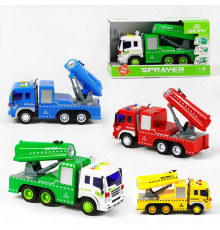 Спецтехніка WY 352 ABCD (24) 4 види, “Дезінфектор”, звук, підсвічування, парогенератор, гумові колеса, інерція, масштаб 1:16, в коробці, МІКС ВИДІВ