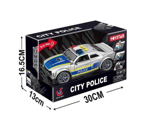 Машинка 666-13 Q (24) "Поліція", звуки, підсвічування, інерція, в коробці