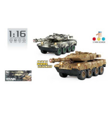 Танк 8807 A-2 (36) 2 види, інерція, звуки, підсвічування, рухливі елементи, гумові шини, в коробці
