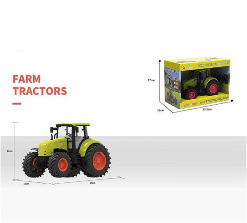 Трактор 6301 (24) розмір -18х10х12 см, інерція, підсвічування, звук, гумові колеса, в коробці