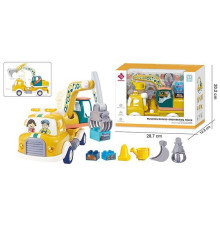 Спецтехніка A 88032 (18) інерція, підсвічування, звуки, парогенерація, рухомі елементи, конструктор, на батарейках, в коробці